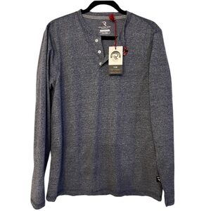 NEW International Report Essentials Men’s TShirt Size M Long Sleeves Blue/Grey